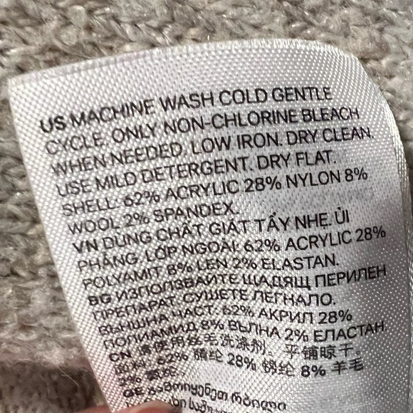 B11.11 H&M Long Sleeve Oversized Open Cardigan Sweater Oatmeal S - Picture 4 of 6